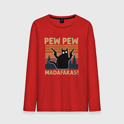 Мужской лонгслив Кот с пистолетами - Madafakas