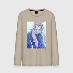 Лонгслив хлопковый мужской Тамаки Йоцуба - IDOLiSH7, цвет: миндальный