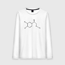 Лонгслив хлопковый мужской Адреналинчик, цвет: белый