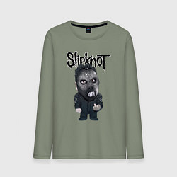 Лонгслив хлопковый мужской Седьмой Slipknot, цвет: авокадо