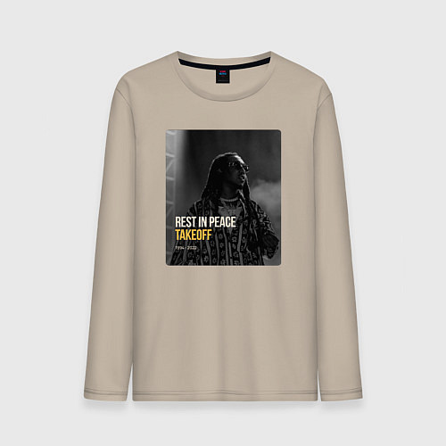 Мужской лонгслив Takeoff R I P / Миндальный – фото 1