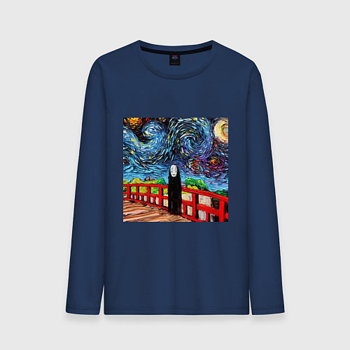 Мужской лонгслив Безликий Гог / Тёмно-синий – фото 1