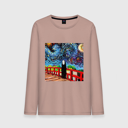 Мужской лонгслив Безликий Гог / Пыльно-розовый – фото 1