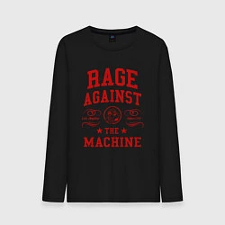 Лонгслив хлопковый мужской Rage Against the Machine красный, цвет: черный