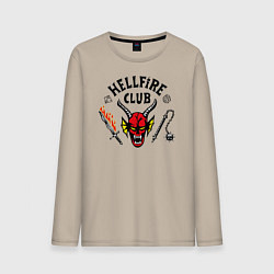 Лонгслив хлопковый мужской Hellfire сlub art, цвет: миндальный
