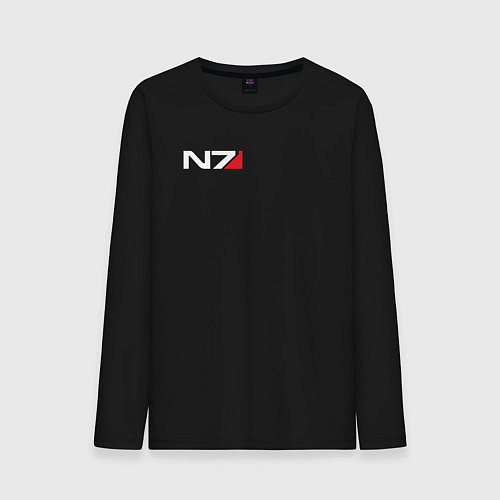 Мужской лонгслив Логотип N7 / Черный – фото 1