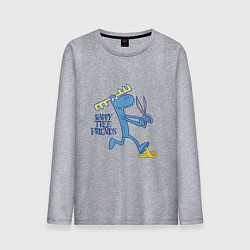 Лонгслив хлопковый мужской Lumpy eyes, цвет: меланж