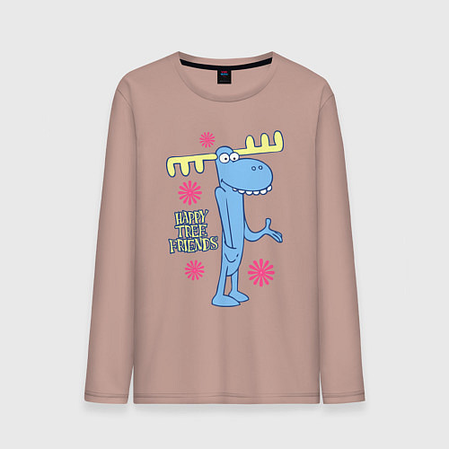 Мужской лонгслив Lumpy / Пыльно-розовый – фото 1