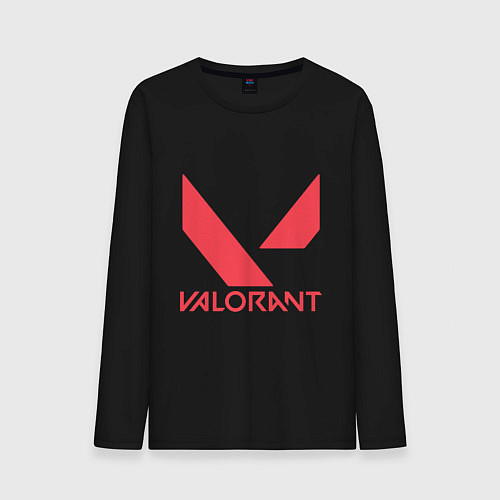 Мужской лонгслив Valorant - logo / Черный – фото 1