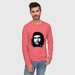 Лонгслив хлопковый мужской Ernesto Che Guevara, цвет: коралловый — фото 2