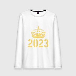 Лонгслив хлопковый мужской Корона 2023, цвет: белый