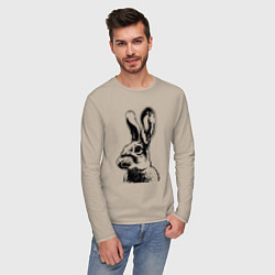 Лонгслив хлопковый мужской Wild rabbit, цвет: миндальный — фото 2