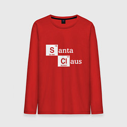 Лонгслив хлопковый мужской Santa Claus chemistry, цвет: красный