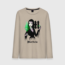 Лонгслив хлопковый мужской M - Morticia, цвет: миндальный