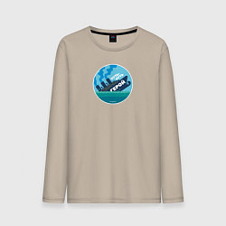 Лонгслив хлопковый мужской Чуть-чуть герой Варяг, цвет: миндальный