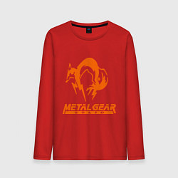 Лонгслив хлопковый мужской Metal Gear Solid Fox, цвет: красный