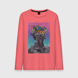 Мужской лонгслив Скульптура glitch art