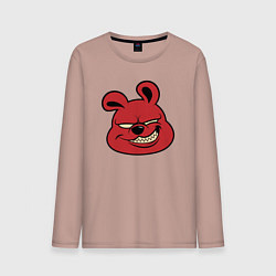 Лонгслив хлопковый мужской Red bear, цвет: пыльно-розовый