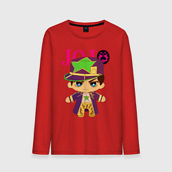 Лонгслив хлопковый мужской Little Jotaro Cujo - JoJo Bizarre Adventure, цвет: красный