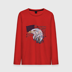 Лонгслив хлопковый мужской American eagle, цвет: красный