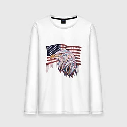 Лонгслив хлопковый мужской American eagle, цвет: белый