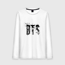 Лонгслив хлопковый мужской BTS logo, цвет: белый