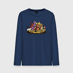 Лонгслив хлопковый мужской Вывеска пиццерии Фредди, цвет: тёмно-синий