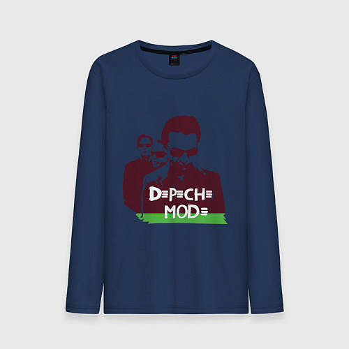 Мужской лонгслив DM portrait / Тёмно-синий – фото 1
