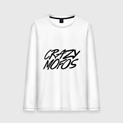 Лонгслив хлопковый мужской Crazy Mofos, цвет: белый