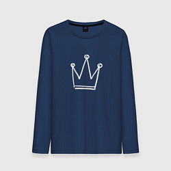 Лонгслив хлопковый мужской Белая корона, цвет: тёмно-синий