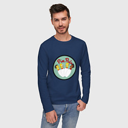 Лонгслив хлопковый мужской Simpsons bowling, цвет: тёмно-синий — фото 2