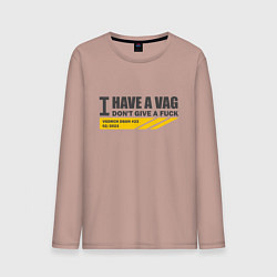 Лонгслив хлопковый мужской I have a VAG, цвет: пыльно-розовый