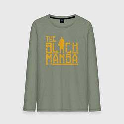 Лонгслив хлопковый мужской The black mamba, цвет: авокадо