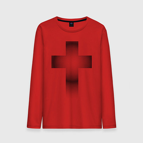 Мужской лонгслив Крест православный / Красный – фото 1