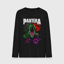 Лонгслив хлопковый мужской Pantera rock, цвет: черный