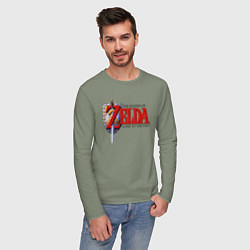 Лонгслив хлопковый мужской The Legend of Zelda game, цвет: авокадо — фото 2