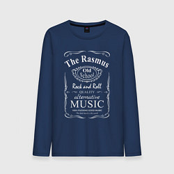 Лонгслив хлопковый мужской The Rasmus в стиле Jack Daniels, цвет: тёмно-синий