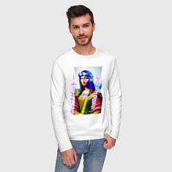 Лонгслив хлопковый мужской Gioconda - web ghetto - fashion style, цвет: белый — фото 2