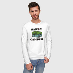 Лонгслив хлопковый мужской Camper, цвет: белый — фото 2