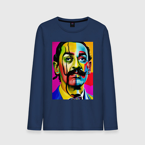 Мужской лонгслив Salvador Dali / Тёмно-синий – фото 1