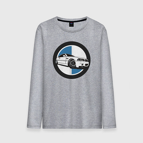 Мужской лонгслив BMW style / Меланж – фото 1