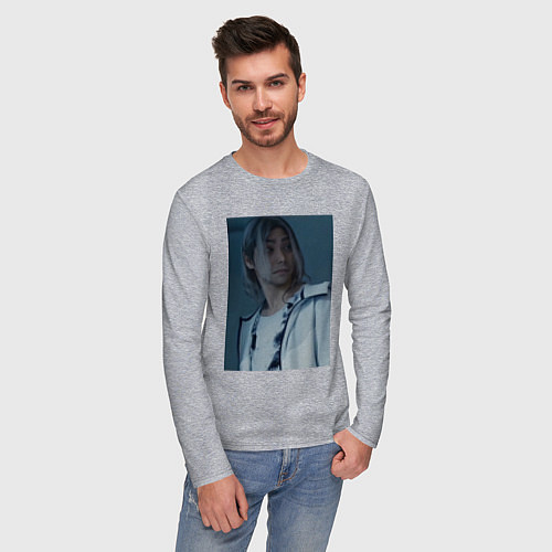 Мужской лонгслив Алиса в пограничье Чишия / Меланж – фото 3