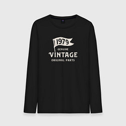 Лонгслив хлопковый мужской 1979 подлинный винтаж - оригинальные детали, цвет: черный