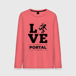 Лонгслив хлопковый мужской Portal love classic, цвет: коралловый