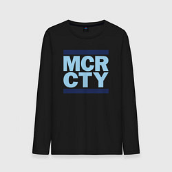 Лонгслив хлопковый мужской Run Manchester city, цвет: черный