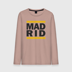 Лонгслив хлопковый мужской Run Real Madrid, цвет: пыльно-розовый