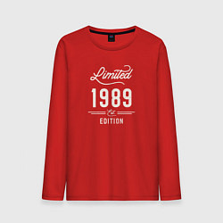 Лонгслив хлопковый мужской 1989 ограниченный выпуск, цвет: красный
