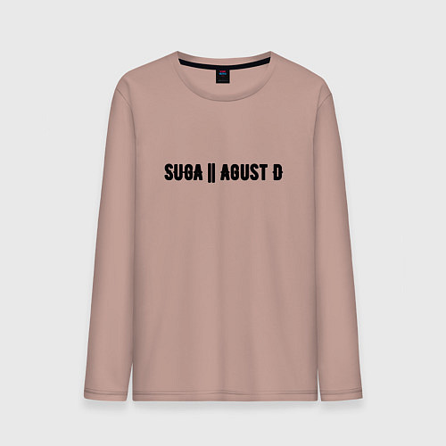 Мужской лонгслив SUGA Agust D / Пыльно-розовый – фото 1