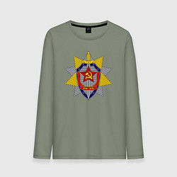 Лонгслив хлопковый мужской ВЧК КГБ, цвет: авокадо