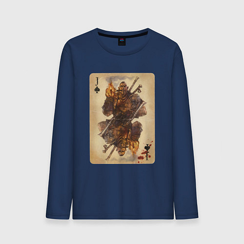 Мужской лонгслив Fable III Капитан Сэйкер, валет пики / Тёмно-синий – фото 1